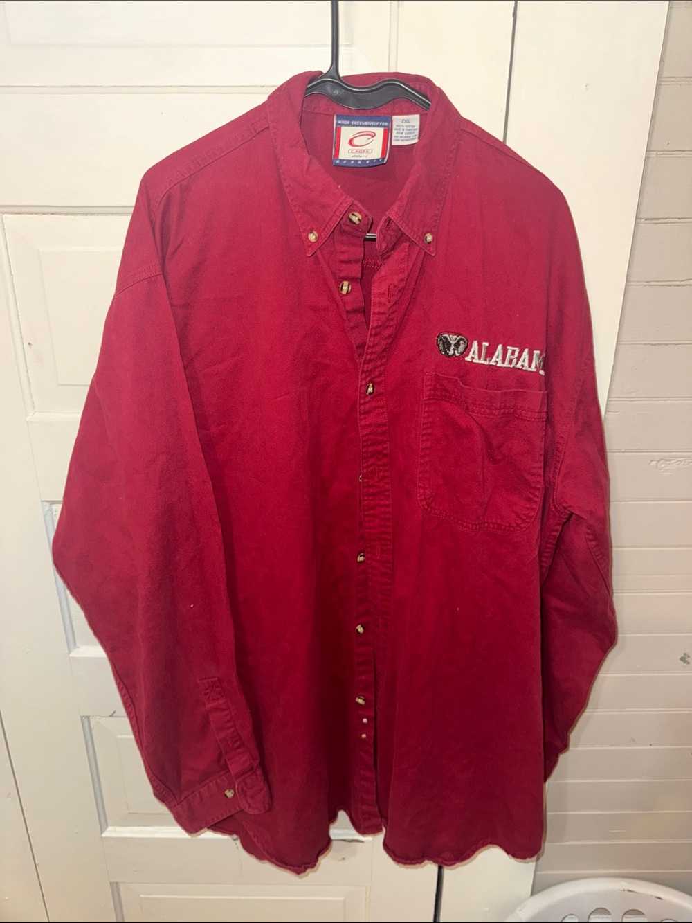 Cadre Athletic Crimson Alabama Embroidered Button-Down Shirt - CollegiateXXL VTG